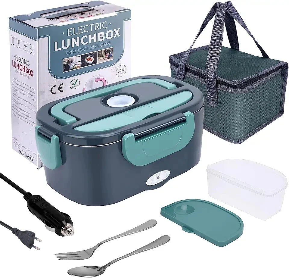 Lunch Box Électrique Portable 2-en-1 – Chauffe-Repas pour Voiture & Maison