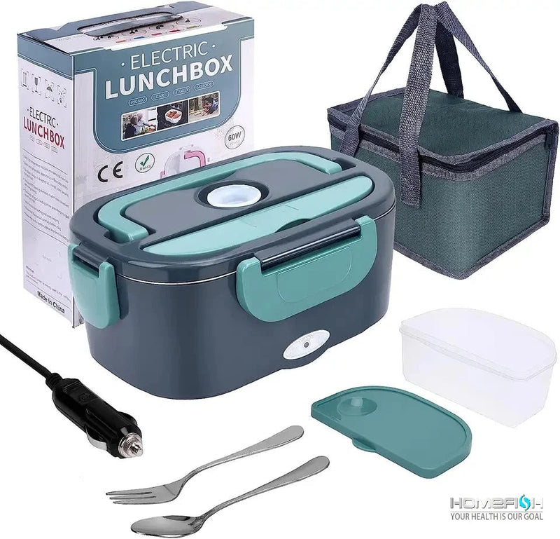 Lunch Box Électrique Portable 2-en-1 – Chauffe-Repas pour Voiture & Maison