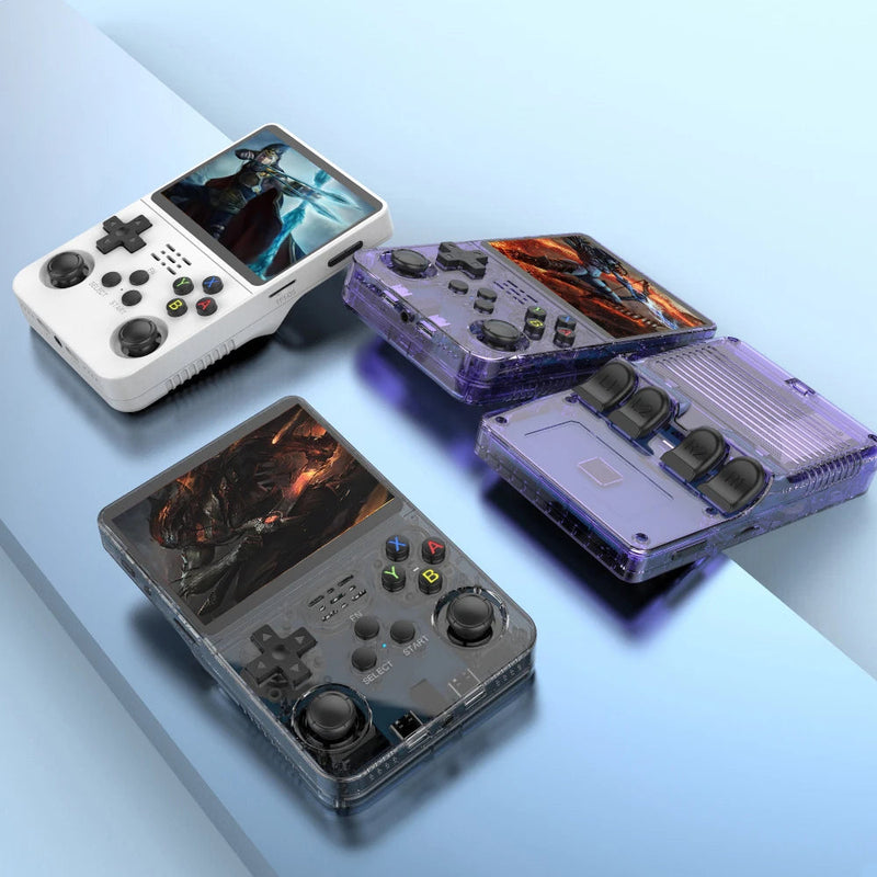 Console Rétro Portable Transparente - 500 Jeux Classiques Intégrés