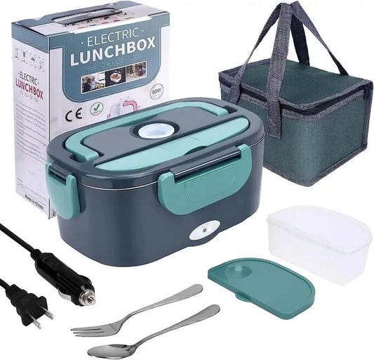 Lunch Box Électrique Portable 2-en-1 – Chauffe-Repas pour Voiture & Maison